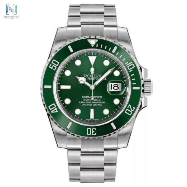 Authentic Men's Rolex Hulk Submariner Date Green Dial Luxury Dive Watch